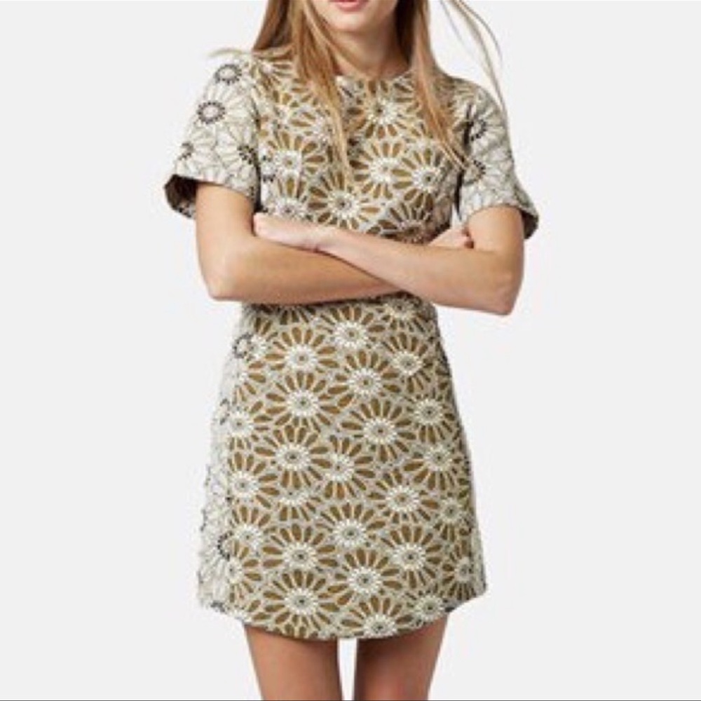 ISO Topshop daisy jacquard mini dress - Picture 1 of 2